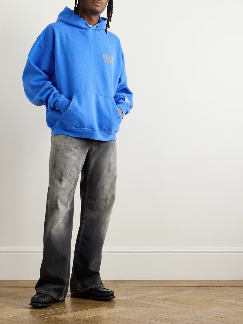 Gallery Dept Royal Blue Oversized Logo Hoodie view