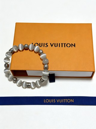 Louis Vuitton Agate & Silver-Tone Beaded Bracelet view 3