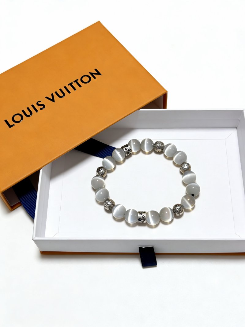 Louis Vuitton Agate & Silver-Tone Beaded Bracelet view