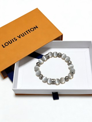 Louis Vuitton Agate & Silver-Tone Beaded Bracelet view 4