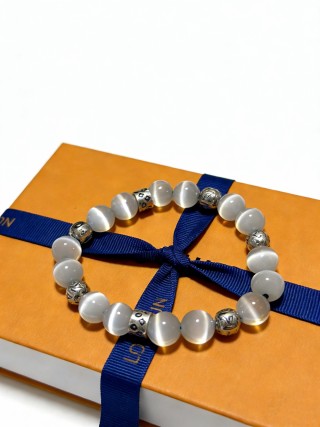 Louis Vuitton Agate & Silver-Tone Beaded Bracelet view 5