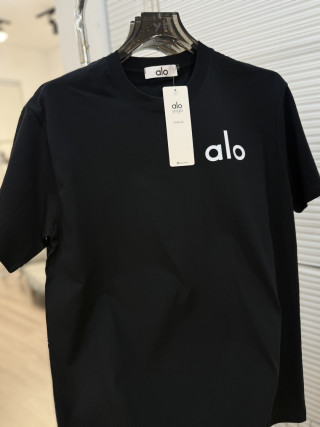 Alo Yoga White Logo Short Sleeve T-Shirt view 5