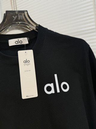 Alo Yoga White Logo Short Sleeve T-Shirt view 6