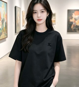Burberry Black Embroidered Logo T-Shirt view 2