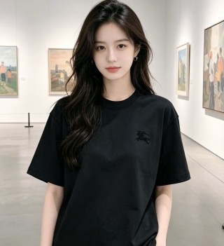 Burberry Black Embroidered Logo T-Shirt view 3