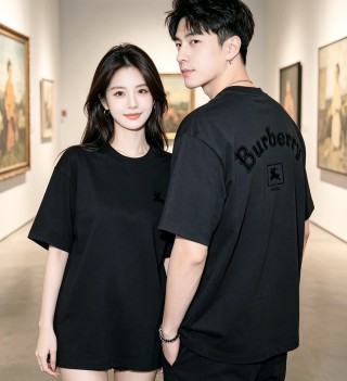 Burberry Black Embroidered Logo T-Shirt view 6