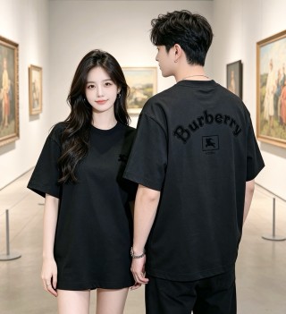 Burberry Black Embroidered Logo T-Shirt view 7