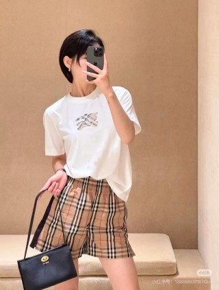 Burberry Equestrian Embroidered White T-Shirt
