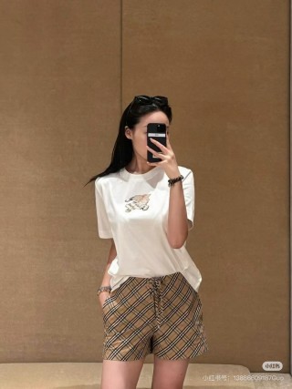 Burberry Equestrian Embroidered White T-Shirt view 3