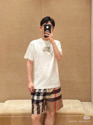 Burberry Equestrian Embroidered White T-Shirt view 4