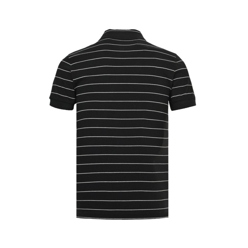 Prada Striped Polo Shirt Black White view