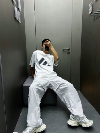Adidas Three Stripes White T-Shirt view 2