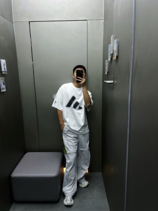 Adidas Three Stripes White T-Shirt view 3