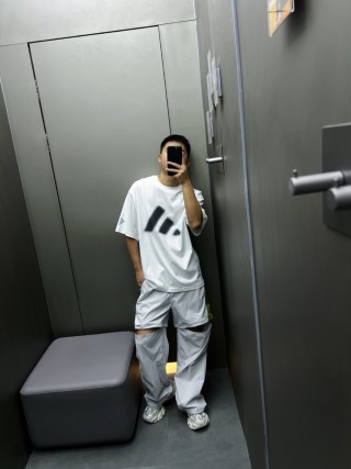 Adidas Three Stripes White T-Shirt view 4