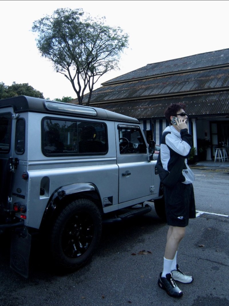 Black & White Colorblock Shorts view