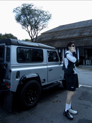 Black & White Colorblock Shorts view 3