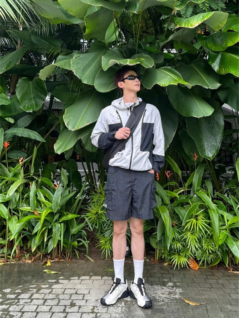 Black & White Colorblock Shorts view