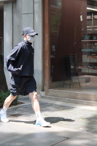 Black & White Colorblock Shorts view 8