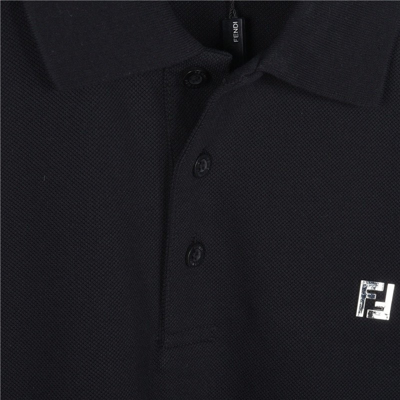 Women's Black Polo Shirt - Classic Short Sleeve view