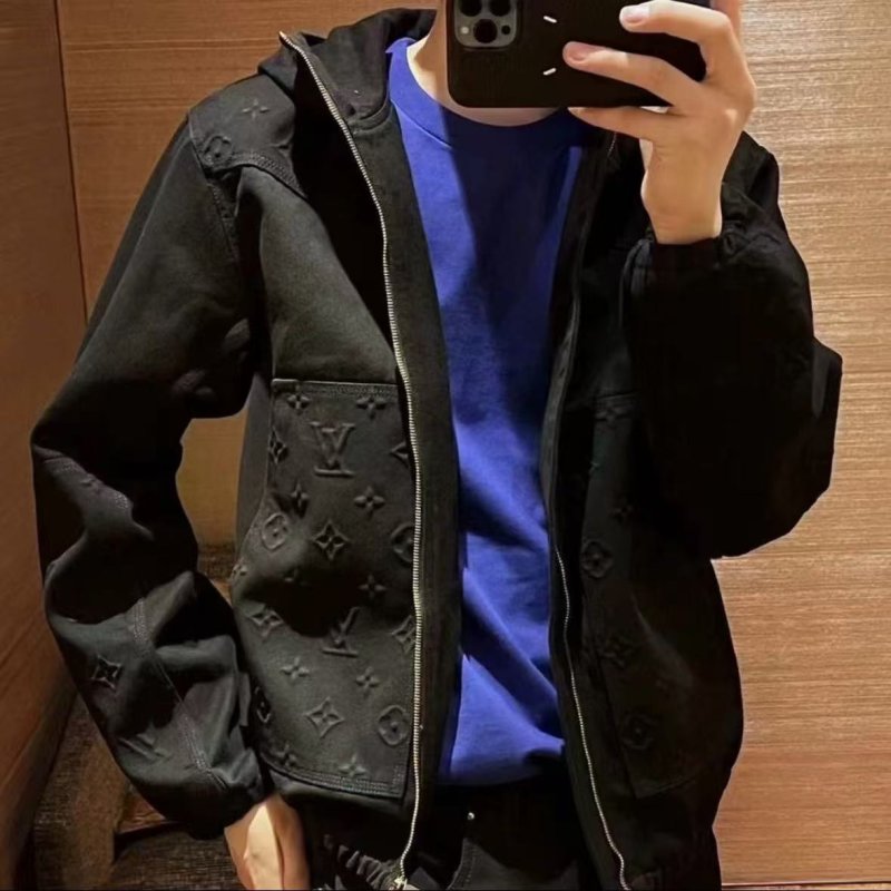 Louis Vuitton Monogram Down Puffer Jacket Black