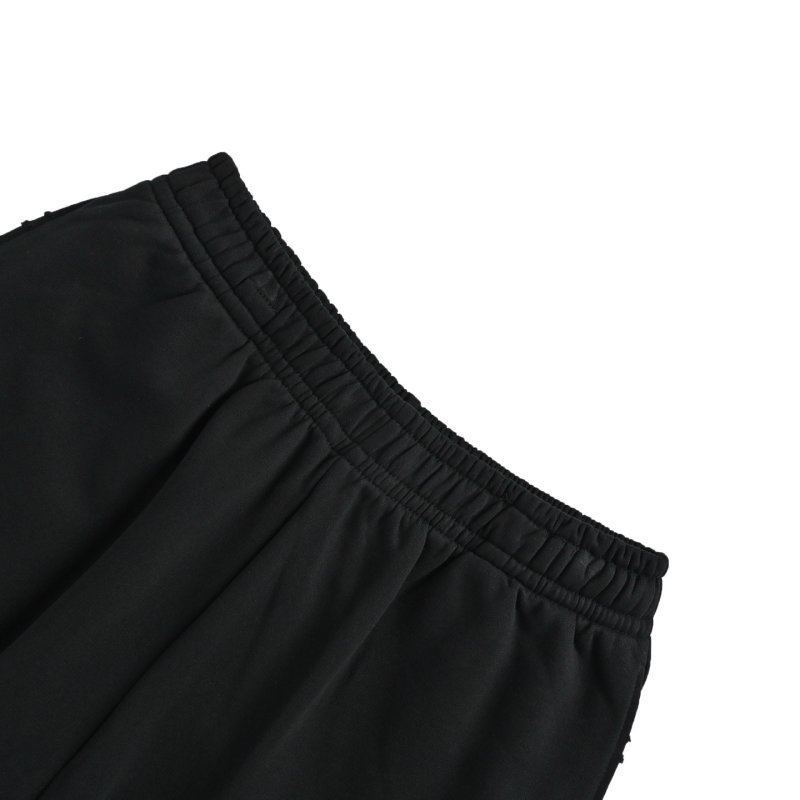 Black Graphic Shorts with Yellow Print Detail view