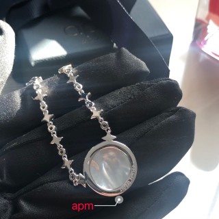 APM Monaco Crystal Star Circle Pendant Necklace Silver view 7