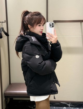Black Oversized Puffer Down Jacket view 4