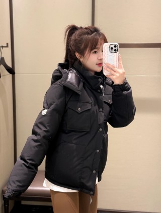 Black Oversized Puffer Down Jacket view 5