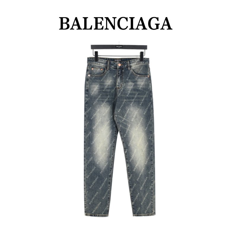 Black Washed Straight-Leg Denim Jeans view