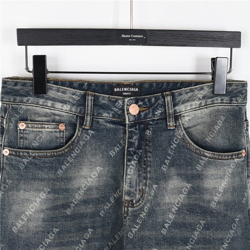Black Washed Straight-Leg Denim Jeans view