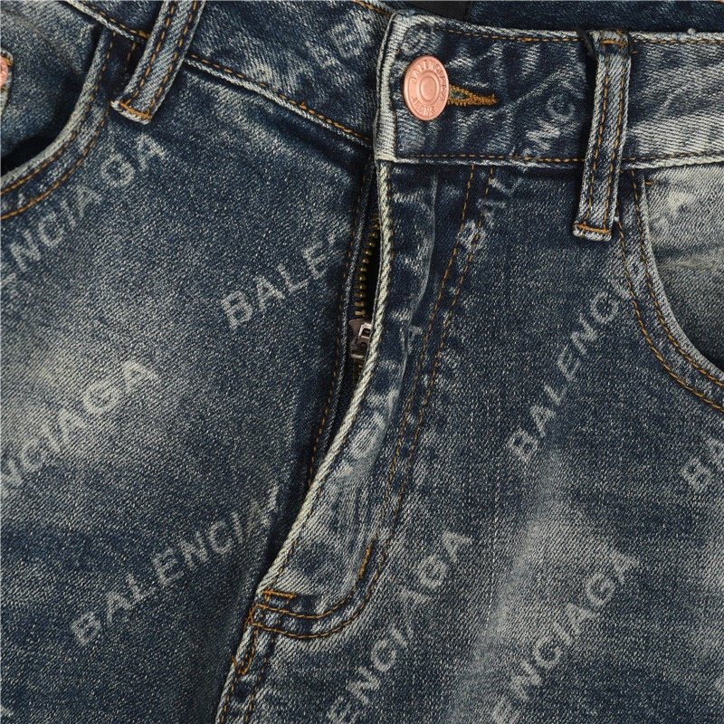 Black Washed Straight-Leg Denim Jeans view