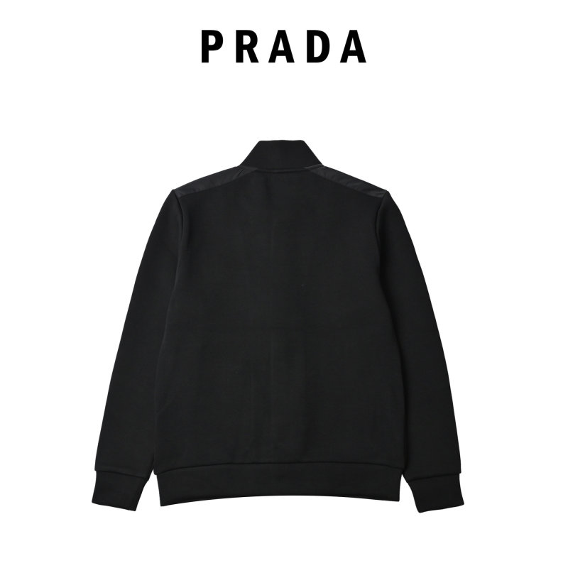 Prada Black Wool Button-Up Jacket view