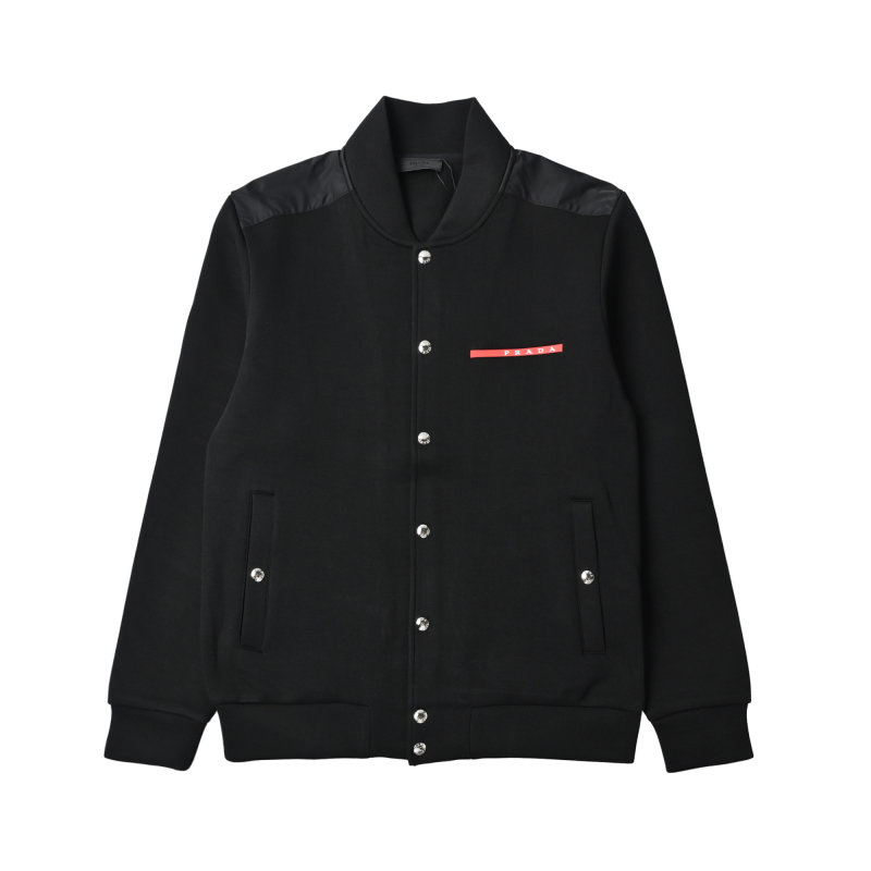 Prada Black Wool Button-Up Jacket view