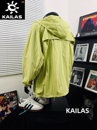 Kailas Lemon Yellow Lightweight Outdoor Windbreaker Jacket view 3