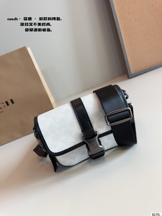 Coach Track Camera Bag White & Black view 2