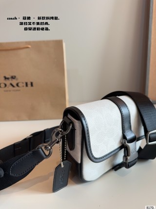 Coach Track Camera Bag White & Black view 4