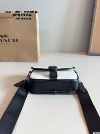 Coach Track Camera Bag White & Black view 6