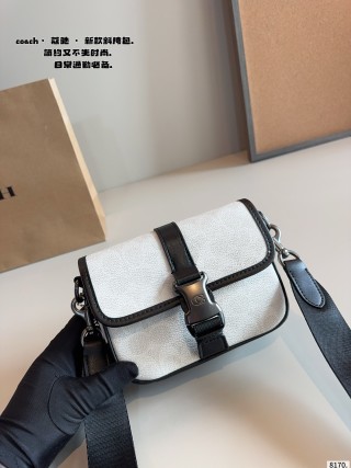 Coach Track Camera Bag White & Black view 7