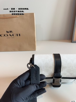 Coach Track Camera Bag White & Black view 8