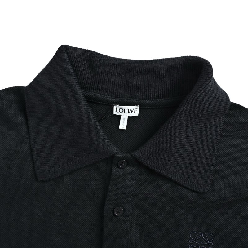 Loewe Black Short-Sleeve Polo Shirt view