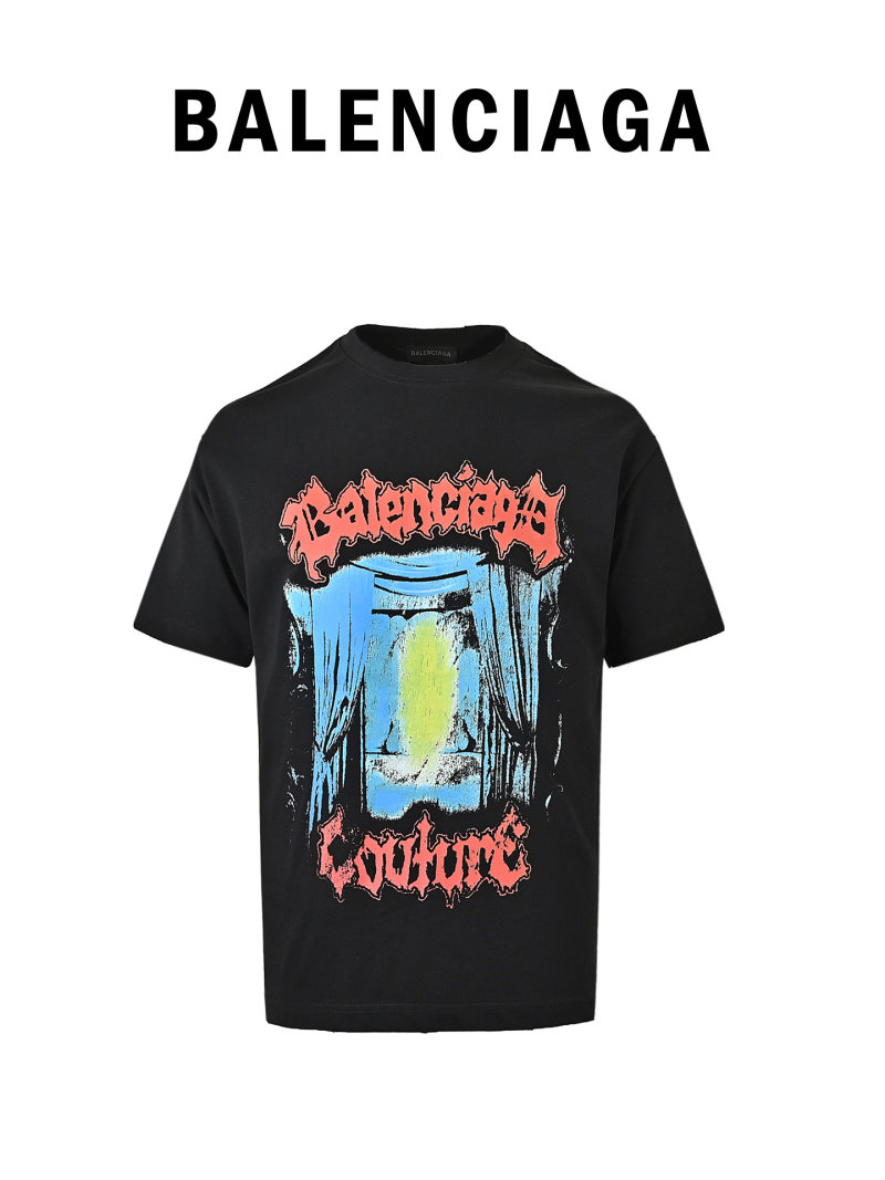 Balenciaga Graphic Print Black T-Shirt view