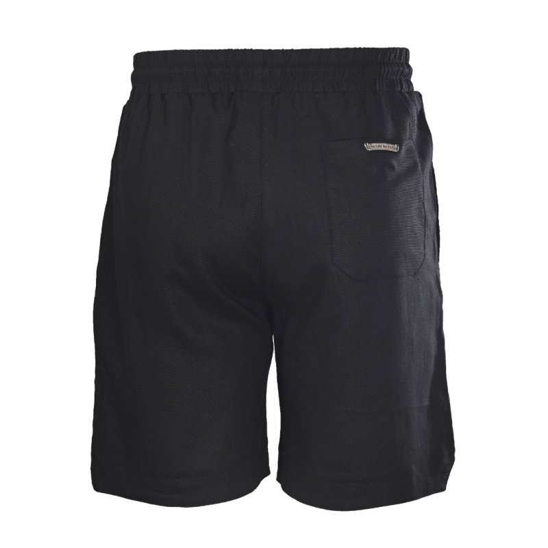 Black Zodiac Embroidered Shorts view