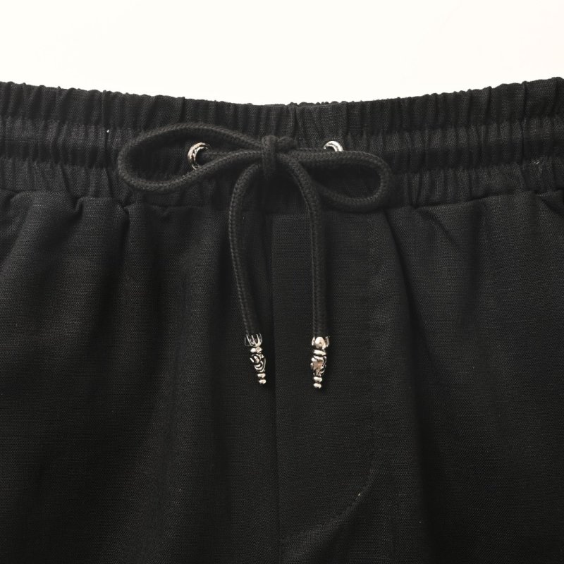 Black Zodiac Embroidered Shorts view