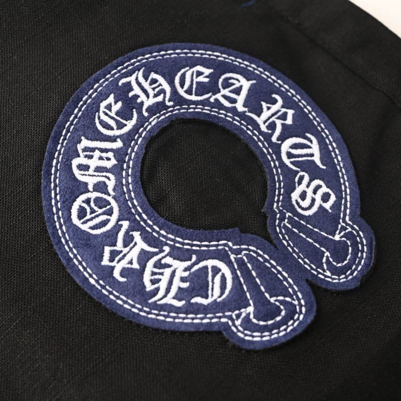 Black Zodiac Embroidered Shorts view