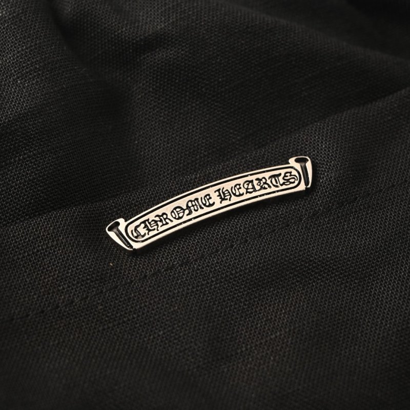 Black Zodiac Embroidered Shorts view