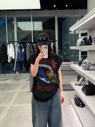 Black Graphic Band T-Shirt with Colorful Artwork view 3