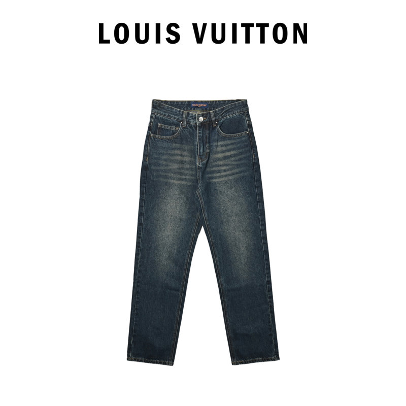 Premium Dark Wash Straight Leg Denim Jeans view