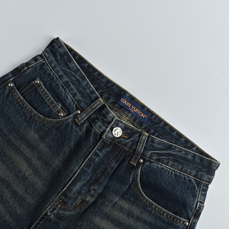 Premium Dark Wash Straight Leg Denim Jeans view