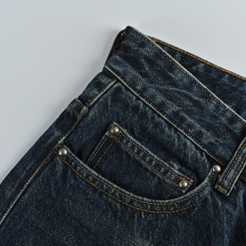 Premium Dark Wash Straight Leg Denim Jeans view