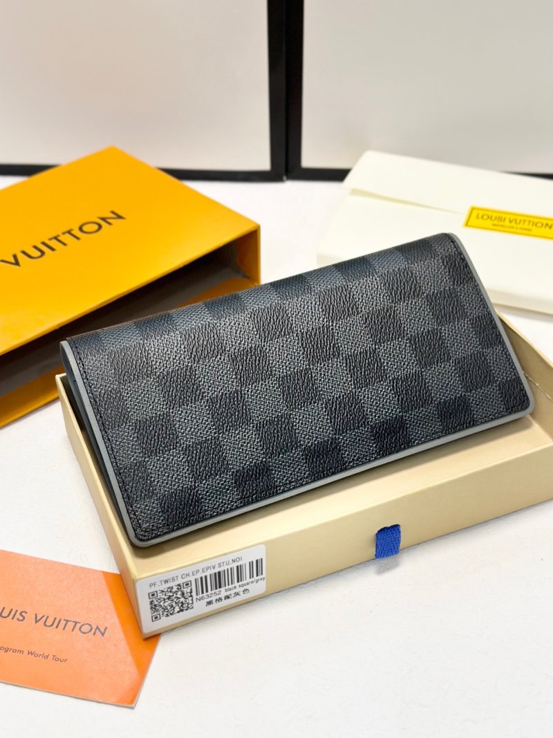 Louis Vuitton Damier Graphite Long Wallet Black Grey